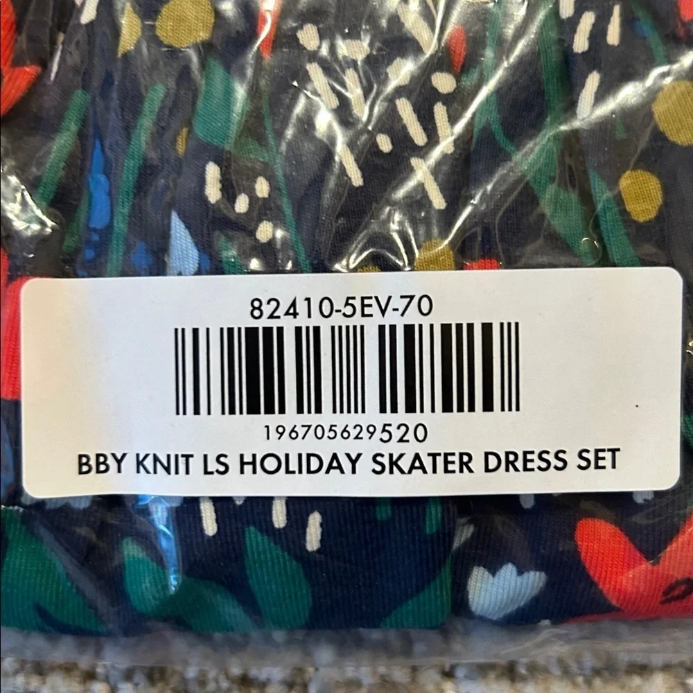 Hanna Andersson Baby Holiday Skater Dress & Leggings Set 3-6